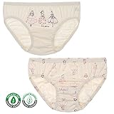 【あるこんたるこん】 オーガニックコットン ベビー キッズ ジュニア パンツ リトルレディ 女の子 ショーツ ２枚セット (100)