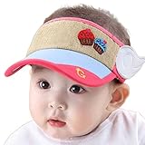 【SEBLES】ベビー 赤ちゃん 男の子 女の子 キャップ サンバイザー ケーキ エンジェル 天使 カジュアル 可愛い コットン パピルス UV 紫外線 春 夏(タイプD)