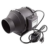 VIVOSUN 4 Inch 190 CFM Inline Duct Fan with Variable Speed Controller for Ventilation [並行輸入品]