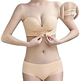 [APIKIE] ストラップレスブラ 紐なしブラ 【ダンサーも愛用・多重滑り止め素材】【ズレ落ちない・美胸美背】 チューブトップ 脇高 ノンワイヤー ブラジャーセット 柔らかい 結婚式 オフショル ブラジャー 寄せブラ バストアップ (JP, アルファベット, S, 肌色+ショーツ)