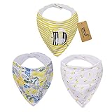 iZiv 3枚ベビービブ【食事用スタイ】よだれかけベビー0-2歳（カラー5）