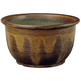 信楽焼　信楽BEST SELECTION　水鉢　窯肌櫛目　全高25.5cm×直径46cm