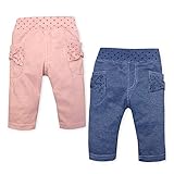 ベビー服 女の子 7分丈 レギンス レギパン ボトム スムス ドット柄切替 リボン (1.ピンク/90cm)