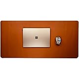 キーボードとマウス用の大型マウスパッド、80 x 40 cm bigデスクマット、天然ゴム、縫い目、スムースレザー、傷つきにくい、収納が簡単 両方の側が利用可能、オフィス/家庭用 (ライトブラウン)