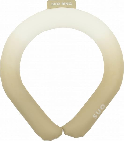 Suo Ring 28° (82.4 °F) Ice, Cooling Ring, Neck Cooler, Chilly, Heat Stroke Prevention, Indoor Work, Kitchen, Greenhouse, Watching Sports, Outdoor, Sustained Temperature Control, PCM, L, Ecru White