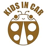 imoninn KIDS in car ステッカー　【パッケージ版】　No.04　テントウ虫さん　（ゴールドメタリック）