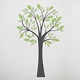 CoCaLoジュリアンジャンボツリーウォールステッカー・壁用シールセット、シルバー/グリーン