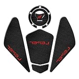 Zeying バイク タンクパッド レブルFor rebel250 rebel500 ニーグリップパッド 断熱パッド サイド センター 傷付き防止 プロテクター. (Red)