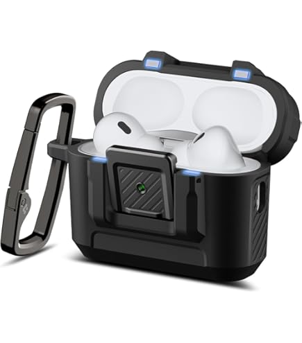 【早い者勝ち】AirPods Pro2 本体とSpigenのカラビナ付きケース Amazon | Spigen Airpods Pro2 ケース ロック機能 ワイヤレス充電 紛失