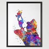 Dignovel Studios 11X14 The Lion King Rafiki and Simba Watercolor illustration Art Print New Baby Gif