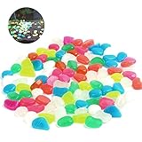 Seacan 夜光石 蓄光石 飾り石 光る 観賞用水槽に入れたり 庭に アクセサリー 彩り石 カラフル アクアリウム 幻想的 雰囲気 100個入