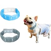 Ubaiful【獣医師監修】犬 クールネック ペット用 ひんやりリング ネッククーラー【28℃凍結 冷感 PCM 素材 ボダン付き】持続冷却 冷え首輪 サイズ調整可能 軽量 繰り返し使用 脱落防止設計 犬散歩 子犬 猫用 ペット アウトドアグ 暑さ対