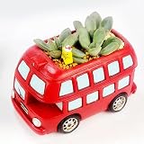可愛い 赤いバス 植木鉢 プランター ファッション小物 フラワーポット 雑貨 インテリア アウトドア DIY 飾り おしゃれ 多肉植物 寄せ植え 鉢
