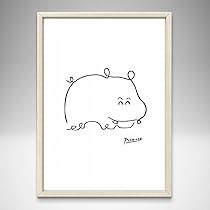 Amazon.co.jp: ピカソ ふくろうの絵 A4サイズ フレーム付き アート