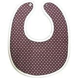 水玉ガーゼスタイ（ワイン色系）　ビブ　よだれかけ　リバーシブルタイプ　KSMW-NO.1　【日本製】　【charlotte限定】
