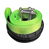 Zhaozheけん引ベルト 牽引ロープ フック付き 10t 5m 分厚い　緊急脱出用 収納バッグ 付属　軍手付き