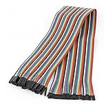 uxcell　ジャンパーケーブル　メス－メス　1P－2P　2.54mm－2.0mm　リボン線　ワイヤ　40cm　40個いり