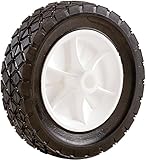 Shepherd Hardware 9610 6-Inch Semi-Pneumatic Rubber Replacement Tire, Plastic Wheel, 1-1/2-Inch Diam