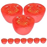 HOLIDYOYO 10個 模擬ミニトマト 偽チェリートマト 果物と野菜のモデル キッチン窓装飾小道具 (半分のチェリートマト長) 10 個