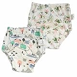 HUHU 中股4層 トレーニングパンツ 2枚組 防水加工 (80, B組)