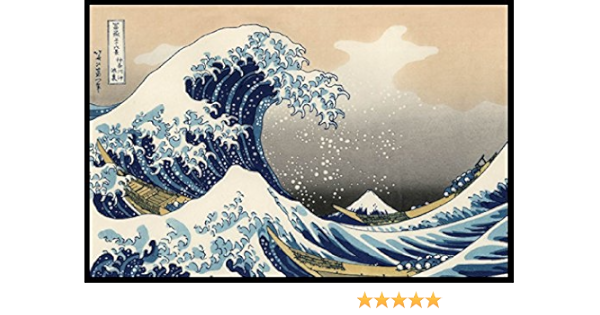 Amazon Co Jp ポスターパネル アート アニメ 木製屏風 四曲 ｈ265ｘｗ390 神奈川沖浪裏 葛飾北斎 ホビー