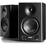 Edifier MR4 モニター用スピーカー 最大42W出力 (TRSバランス入力/RCA/3.5mmステレオミニプラグ) ブックシェルフ型 ブラック 【日本正規代理店品】 ED-MR4-BK