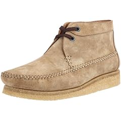 Weaver Moccasin Leather Hi-Cut Moccasin Duckling: Beige Suede Weaver Moccasin Leather Hi-Cut Moccasin Duckling: Beige Suede