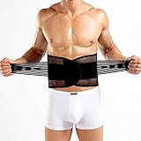 NEWFACE 男女兼用腰痛ベルト 腰サポーター　ウエストニッパー 腰痛コルセット　メッシュ素材 ダイエット S ブラック