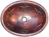 Hammered Oval Stars浴室銅シンク