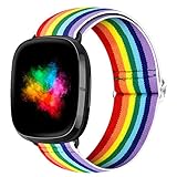 ナイロン弾性バンドは fitbit versa 3/Sense バンド に適用される引張り調整可能なスポーツループ交換バンドです (P)