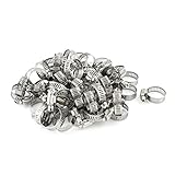 uxcell ホースクランプ　ステンレス鋼製シルバートン　16?25mmホース直径　マイナスねじ　50個入り