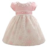 ASHERANGELベビー乳児女の子ビーズプリンセスチュールフラワーガールドレス US サイズ: 0-6 Months カラー: ピンク