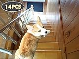 14-pack ( 6 " x 24 "、ノンスリップクリア粘着階段踏み板、半透明安全階段Traction Hardwood踏み板、PVCフリーアンチスリップクリア粘着ストリップ、ベビー/ Elder