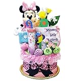 ダーパーケーキ ディズニー おむつケーキ★少しシャイな ミニーマウス です★カータービブ付き 出産祝い 女の子 パンパース DK2102-M