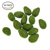 Wrightjp 苔 (コケ) 人工苔 苔石 ガーデンオーナメント 置物 植物装飾 シミュレーション 14個入り