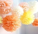 HEARTFEEL 8pcsミックスグリーンレッドホワイトゴールド4 Colors Tissue Flower Pom Pomsポンポンクリスマスオーナメントクリスマスホームインテリアガーランドブライ