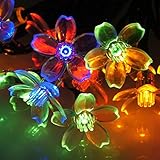 O-Best Flower Solar Christmas Lights15.7ft 20 LEDs Fairy Blossom Outdoor Solar LED Waterproof String