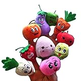 連楽　LianLe ぬいぐるみ 手踊り 縫いぐるみ フィンガーパペット 野菜型 10個 指人形セット かわいい ベビー用品 おもちゃ 幼稚園 保育園