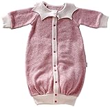 yuga☆ピエロのロンパース 60cm ピンク オーガニックコットン100% ベビー 服  男の子 女の子 兼用 ツーウェイオール 出産祝い プレゼント 綿100%