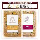 ココグルメ 手作りドッグフード 冷凍 国産 無添加 獣医師監修 総合栄養食 グレインフリー ウェットフード ご飯 トッピング 老犬 シニア (100g×16パック, チキン&ベジタブル＋ポーク＆ブロッコリー)