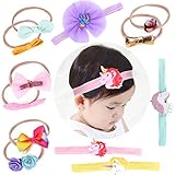 Hey Guys 12個　赤ちゃんのヘアヘッドバンド　　キッズユニコーンパーティーヘアアクセサリーファンシードレス