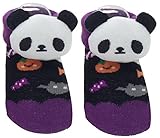 ツイン ベビーソックス パンダマスコット付 11~13cm ハロウィン パープル