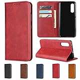 Pelanty for Galaxy A41 手帳型ケース SC-41A / SCV48 携帯カバー 合成皮革+TPU 内蔵磁気 財布型カバー 収納ポケット 横置きスタンド機能 サムスン ギャラクシーA41 スマホケース 耐衝撃性 レッド