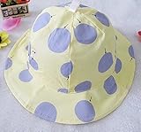 【ヤヌーク・ゴラ】 つば付き ハット ベビー 赤ちゃん 用 帽子 ハット 日差し 紫外線防止 丸洗い 可 (黄色)