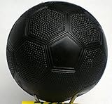 【マイカラーボール】 カラーサッカーボール 凹凸アリ 6インチ 黒色 6個セット