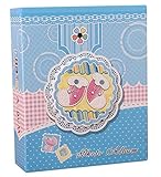 赤ちゃんの最初の5年間のクリエイティブインセットフォトメモリーブック/アルバム（ブルーベビーソックス）