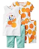 カーターズ Carter's パジャマ キッズ子供服 半袖 綿リブ100% 4点セット 4-Piece Snug Fit Cotton PJs 2T (88-93 cm) [並行輸入品]