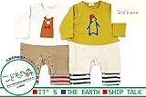 【子供服】 kids zoo (キッズズー) くまペンギンプリントボアパンツ切替トレーナーオール 70cm，80cm W52706