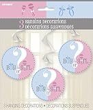Unisex Baby Shower Hanging Swirl Decorations by Unique Party