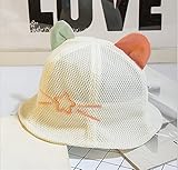 Ever Fairy ベビー用ハット つば広 赤ちゃんキャップ ト キッズ 帽子 子供サンバイザー フィッシャーマンハット 可愛い 男の子 男女児 紫外線 UVカット 日よけ 日焼け止め(ベージュ)